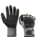Tekware TPR Impact Work Gloves, Anti-Slip Grip, Adjustable Wrist for Construction, Mechanic and Outdoor Work - size: X-Large
