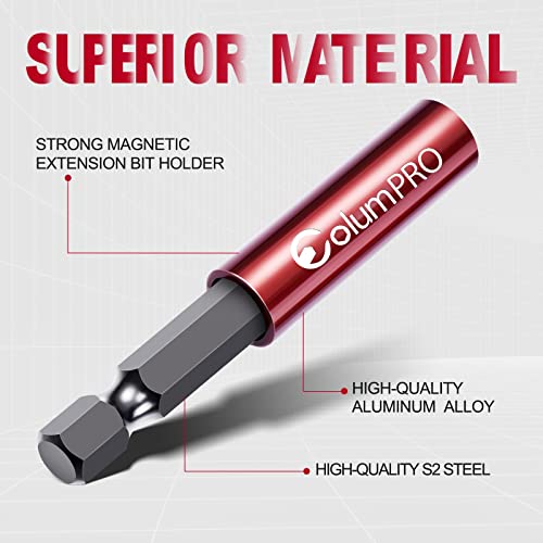 10PCS 1/4" Strong Magnetic Extension Bit Holder,Hex Shank S2 Steel Magnetic,Screwdriver Extension,Quick-Change Hex Shank Set - size: 10PCS