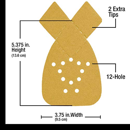Dura-Gold Premium Mouse Detail Sander Sandpaper Sanding Sheets - 80 Grit (Box of 24) - 12 Hole Pattern Hook & Loop Triangle Shaped Mouse Discs - Fits Black and Decker, Woodworking Wood Crafting, Auto - size: 80-Grit