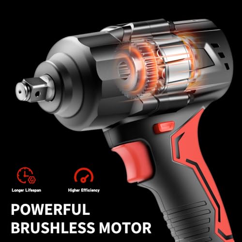 AEROPRO TOOLS Cordless Impact Wrench Kit, 1290 Ft-Lbs Cordless Drill