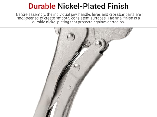 TEKTON Straight Jaw Locking Pliers Set, 3-Piece | PLK90004 - size: 3-Piece Set (5, 7, 10 in.)