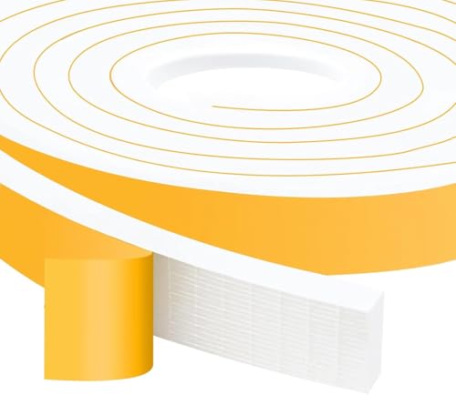 Thick Foam Seal Tape, Wide Gap Filler, Weatherproof, 1x1/2in - color: White, size: 1 In x 1/2 In x 10Ft