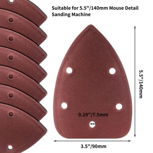 25 Pcs Mouse Detail Sander Sandpaper, 150 Grit, 5 Hole - size: 150 Grit - 25 Pcs