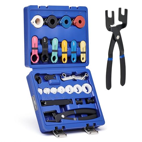 OMT 26Pc Quick Disconnect Tool Kit, Auto Fuel AC & Transmission Lines - color: Blue
