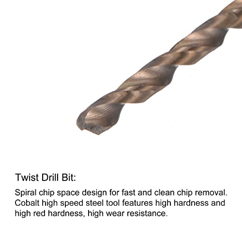 uxcell M4 x 0.7 Spiral Point Thread Tap and 3.3mm Drill Bit Set, Metric Titanium Plated Cobalt High Speed Steel Machine Screw Thread Tap Threading Tool - size: M4 x 0.7 + 3.3mm