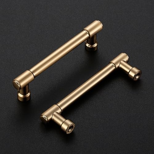 Ravinte Champagne Bronze Kitchen Pulls Cabinet Handles 3-3/4 Inch 10 Pack - color: Champagne Bronze, size: 3-3/4 Inches Hole Center