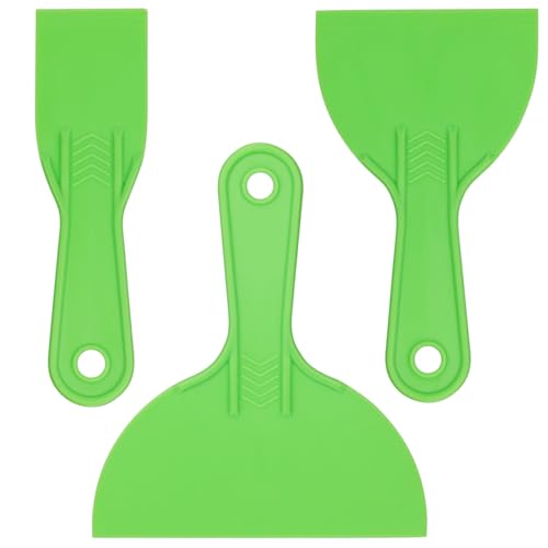 Plastic Putty Knife Set, 3 Pack 2", 4", 6" Flexible Scrapers