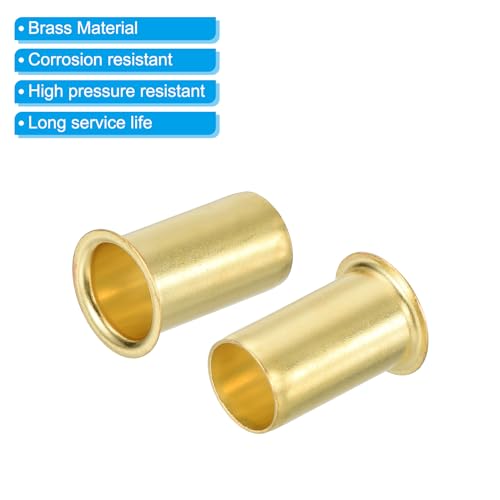 PATIKIL Brass Compression Insert for 3/8" Tube OD 10Pcs Insert Support - size: 3/8 Inch