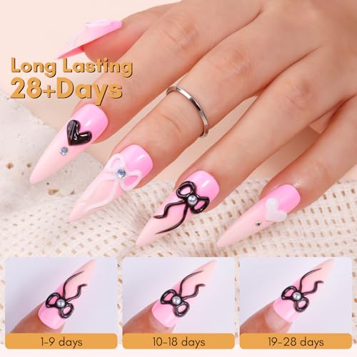 Makartt 3D Nail Gel, 2 Pcs 15g Nail Sculpting Gel for Molding and Drawing - color: A07-Whiteout Wonder & Noir