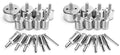 15 Pcs Diamond Drill Bits for Ceramic, Diamond Hole Saw Drill Bit Set Kit, Premium Glass Drill Bit for Bottles,Pots, Marble, Granite Stone, Tile Cutting 0.23 Inch - 2 Inch（6mm - 50mm） YLYL (Pack of 2) - size: 0.23 Inch - 2 Inch（6 mm - 50 mm） (Pack of 2)