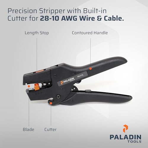 STRIPAX PRO 6 Automatic Wire Stripper Tool, Premium Wire Cutter 28-10 AWG, THHN/THHW Insulation, Professional Grade