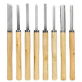 8Pcs Wood Lathe Tools, Professional Wood Turning Tools for Lathe Chisel Set with 2 Skew 1 Spear Point 1 Parting 1 Round Nose 3 Gouge Tools for Beginners Professionals Hobbyists