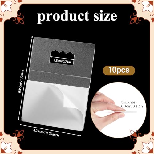 10 Pcs Adhesive Picture Hangers, Adhesive Foamboard Hanger, Plastic Sawtooth Adhesive Picture Hanger, No Nail Stick on Picture Hangers, No Hole Picture Hanging Picture Frame Hooks for Back of Frames