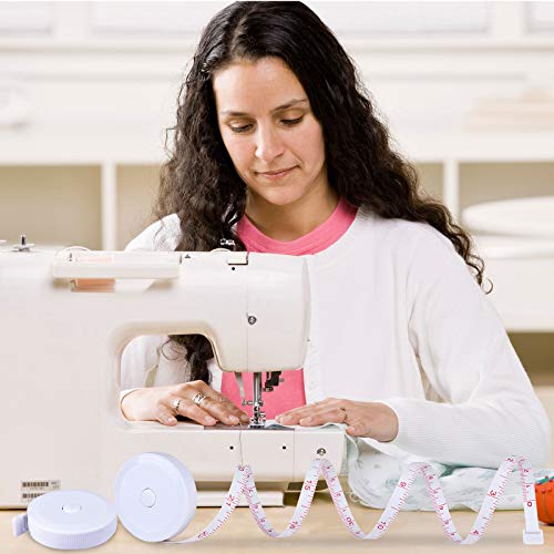 12 Pack Soft Retractable Measuring Tape Double-Scale 60-Inch/150cm for Body Measuring 12 Metric Tape Measure Sewing Craft Cloth Tape Measure Tailor Cloth Knitting Home Craft Measurements- 12 Colors