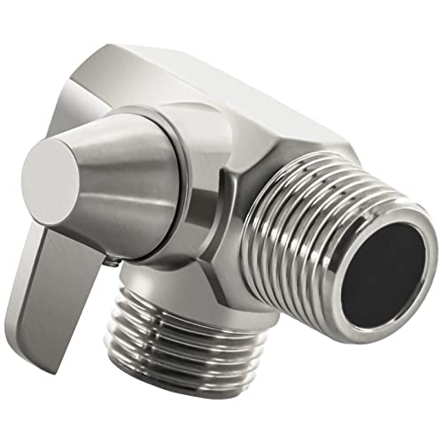 2 Way Shower Arm Diverter Valve for Hand Held Showerhead, Brushed Nickel - color: Brushed Nickel