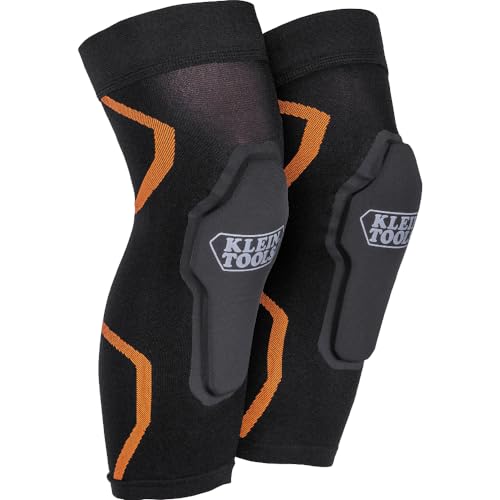 Klein Tools 60622 Knee Pad Compression Sleeve, Knee Support for Construction, Workers and Athletes, Black, S/M - style: S/M