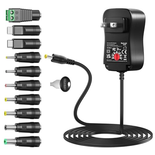 3V-12V 3A Universal AC Adapter Kit Multi-Volts Adjustable Power Supply 36W - size: 36W 3-12V