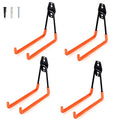 Aoben Heavy Duty Steel Garage Storage Hooks, Utility Tool Hangers and Combinable Wall Mount Hooks for Organizing Ladder, Hold Chairs, Heavy Tools (Large U, 4 Pack) - size: 4 X Large U hooks