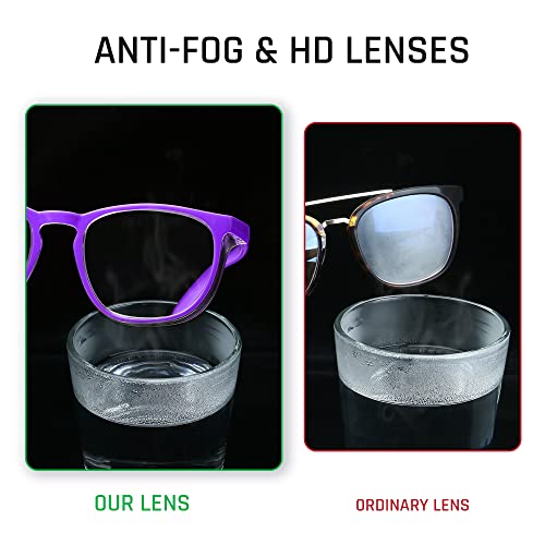 Stylish Safety Glasses, Clear Anti-Fog Anti-Scratch Protective Glasses For Men And Women - color: Violet Colour
