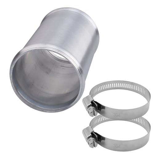 AC PERFORMANCE 2.75" (70mm) OD Aluminum Alloy Hose Joiner Silicone Pipe Connector Bead, 4" Length with 304 SS Clamps - size: 2.75" (70mm)