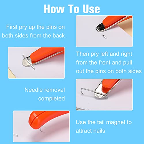 Crtiin 24 Pcs Magnetic Staple Remover Puller Bulk,Candy Color - color: Candy Color