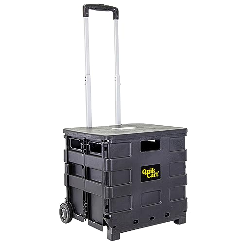 dbest Products Quik Cart Sport Collapsible Rolling Crate on Wheels - Black - color: Black, style: Sport