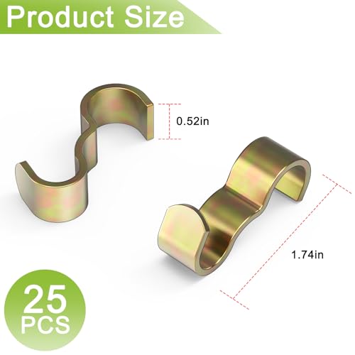 25 Pack Molding Hooks, Wide Picture Rail Molding Hooks(Gold) - color: Gold
