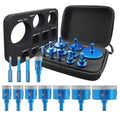 Tile Hole Saw Kit Diamond- BRSCHNITT 11pcs Diamond Core Drill Bit for Porcelain Tile Ceramic Marble Granite Drilling Triangle Shank - size: 6/8/10/20/25/28/32/35/45/50/65D