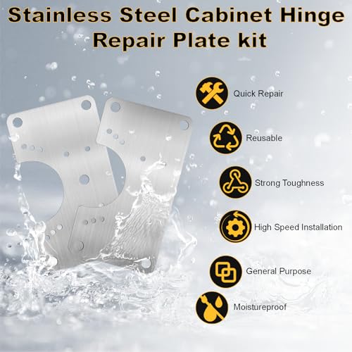 Cabinet Hinge Repair Plate, Hinges Repair Fixing Plate Cabinet Repair Board - size: Small