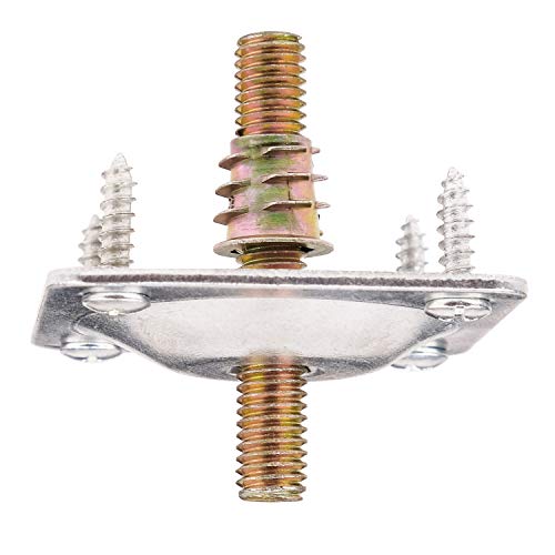 Anwenk Leg Mounting Plates, Furniture Leg Attachment Plates Industrial Strength T-Plate 5/16" (M8) Sofa Legs with Hanger Bolts,Screws,Strengthen Weak Furniture Repair Damaged Sofa Couch Seat,Set of 4 - color: M8 Leg Mounting Plates
