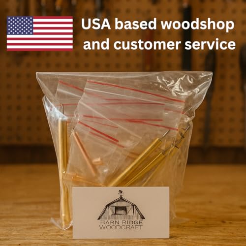 20 Pack Slimline Pen Kit – 7mm Wood Turning Twist Pen Kits with Refills, Brass Hardware & 5 Finishes for DIY Lathe Turning, Gifts for Teachers, Students & Woodworkers
