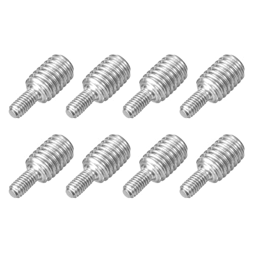 uxcell M3x6mm to M6x8mm Double End Threaded Stud Screw Bolt, 8Pcs 304 Stainless Steel Thread Reducer Adapter for Furniture Machinery Assembly Fastener - size: M3x6mm to M6x8mm
