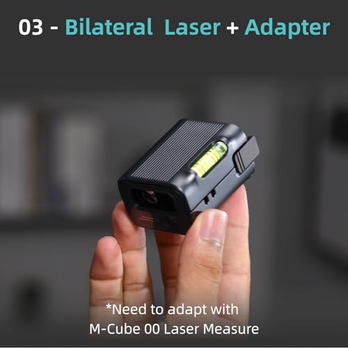 HOZO M-Cube Laser Measuring Tool Adaptor 03 Bilateral Laser+,328ft/100m Modular Dual Laser Distance Meter with Bluetooth App and M-Green Cross Line, Ideal for Surveying,Construction, DIY Projects - style: 03 Bilateral Laser+ Adaptor