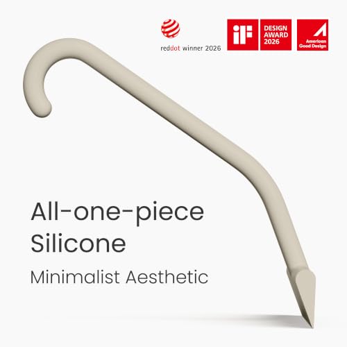 dancemoon JustHang Shower Squeegee with Built-in Hook, 10-Inch Light Taupe - color: Light Taupe