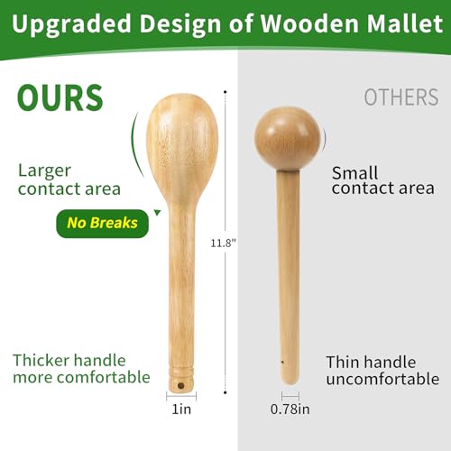 Baseball Glove Break-in kit, One Piece Structure Baseball & Softball Glove Mallet, Glove Wrap Band, Practice Ball, Baseball Mitts Shaping Hammer for Adult Youth Catchers - size: Standard 3-Piece Kit