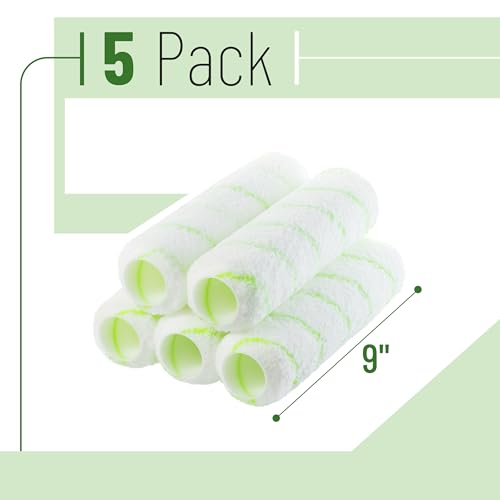 Bates- Paint Roller Covers, 9", 5 Pack, Olive Green Stripes, Covers for Paint Rollers 9 Inch, 9 Inch Paint Roller Covers, Paint Roller Cover, Paint Roller Covers 9 Inch, Large Paint Roller Covers - color: Olive Green Stripes, size: 9 Inch, 5 Pack