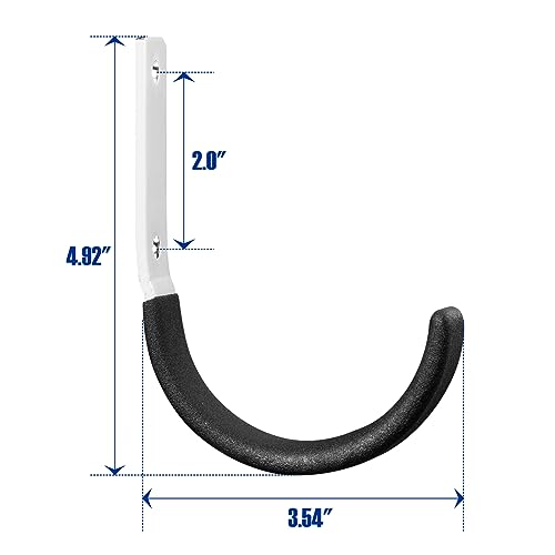 GeeWatom Heavy Duty Steel Garage Hooks,Garage Storage Utility Hooks,Heavy Duty Garage Garden Tool Organizer,Steel Wall Mount Hooks, Garden Hose Hanger, Small U Hooks (Black 8 Pack) - color: Black 8 Pack