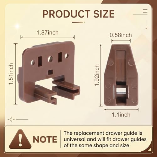 10 Set Drawer Guide Kit Enhanced Commercial Slide Style Drawers for Kenlin Rite-Trak II 168, Vaughan Bassett, Legacy, Replacement Dresser Drawer Slides Repair Kit with Roller - style: 10 Set Drawer Guide Kit