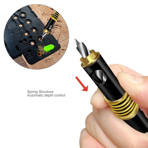 Luocute Shelf Pin Drilling Jig, Create Holes Drill Guides for Straight, Multifunctional 1/4in 5mm Accurate Shelf Peg Hole Jig for Woodworking