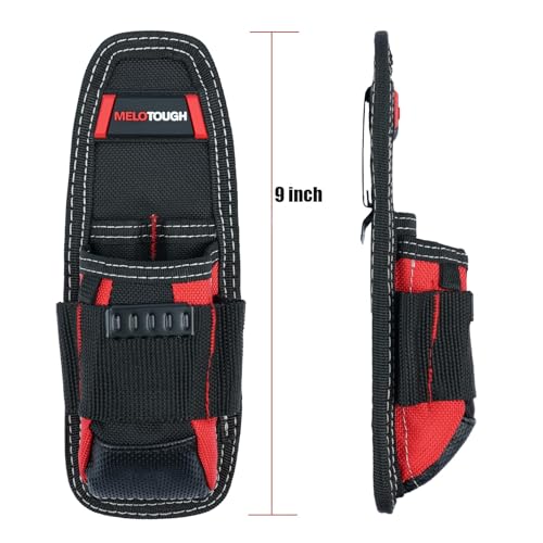 MELOTOUGH Small Tool Pouch Electrican Clip on Tool Pouch,Tool Belt Pouch with Belt Holster Mini Electrican Tool Holder with Sanp Clip