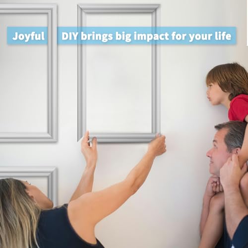 Art3d Pre-Cut Wall Molding Set, Ready-to-Assemble Panels, 3 Top 3 Bottom - color: White: Style 2