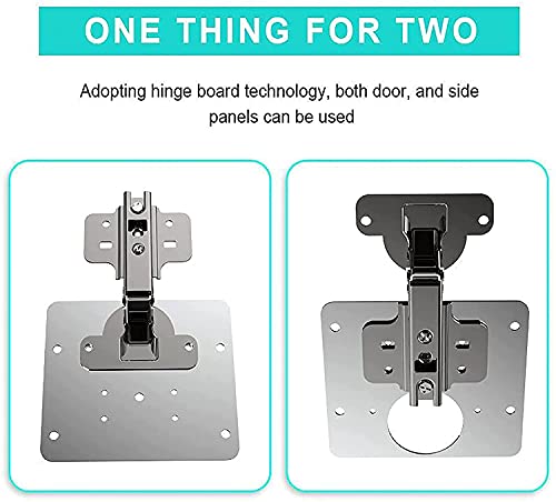 Cabinet Hinges Repair Plate,Stainless Steel Hinge Repair Brackets Kit,Kitchen Cupboard Door Hinge Repair Plate Kit Includes Fixing Screws,Protect Wooden Kitchen Cabinet Door,Furniture(4 PCS)… - size: 4 Pieces