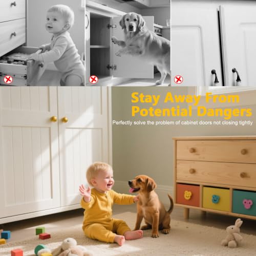 Cabinet Magnetic Catch FNFAI 16 Pack Black Cabinet Door Magnetic Latch - color: Black