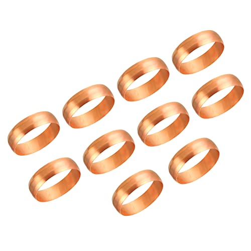 PATIKIL 28mm Tube OD Compression Sleeves Ferrules, 5 Pack Copper Ferrule Fitting Compression Fitting Assortment Kit for Air Water Gas - size: 28mm