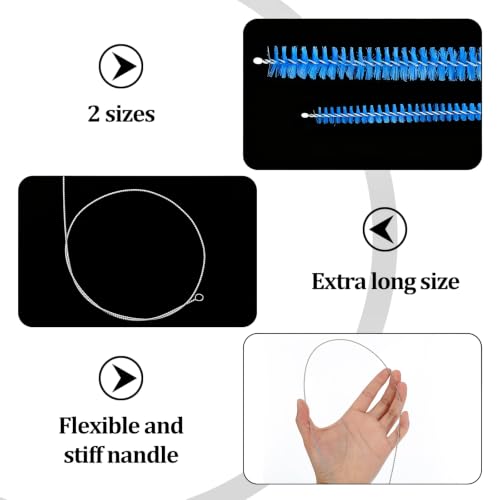 Ymapinc 4Pcs Extra Long Pipe Cleaner Brush, 1/2 Inch & 1/4 Inch - style: blue-1/2-inch and 1/4-inch