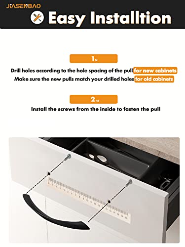 Black Cabinet Pulls 6.3 Inch Arch Twisted Matte Black Handles Drawer Kitchen Cupboard Bathroom Dresser Cabinet Hardware Zinc Alloy 10 Pack - color: Black, size: 6.3 inch Hole Centers