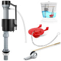 Saillong Universal Toilet Flusher Replacement Kit, Fill Valve, 2-Inch Flapper, Front Mount Handle Lever, Water-Saving, Adjustable Toilet Repair Kit Inside Tank, Easy to Install(Red) - color: Red