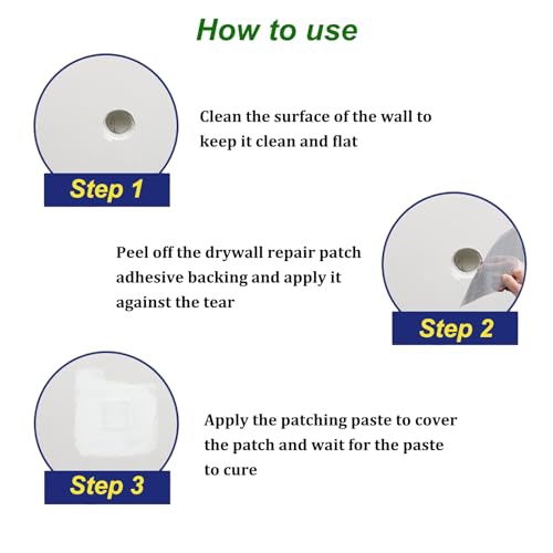 10 Pcs 2/4/6 Inch Wall Patch Repair,Drywall Patch Self-Adhesive Mesh Drywall Patch and Fiberglass Repair Kit,Aluminum Heavy Duty Dry Wall Mesh Hole Repair Patch for Drywall Plasterboard - size: 2in*6+4in*2+6in*2
