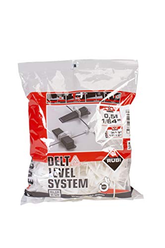 RUBI Tools Delta 1/64" (0.5MM) Leveling Clips, 200 Piece Bag - 03930 - size: 1/64" (0.5MM)