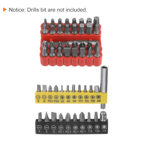 HARFINGTON 10pcs Screwdriver Bit Holder Organizer 32x9.5x16mm 4 Holes Hex Drill Plastic Storage Case for Any 1/4" Metal Driver Bits - style: 4 Holes